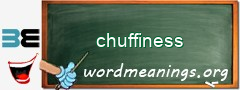WordMeaning blackboard for chuffiness